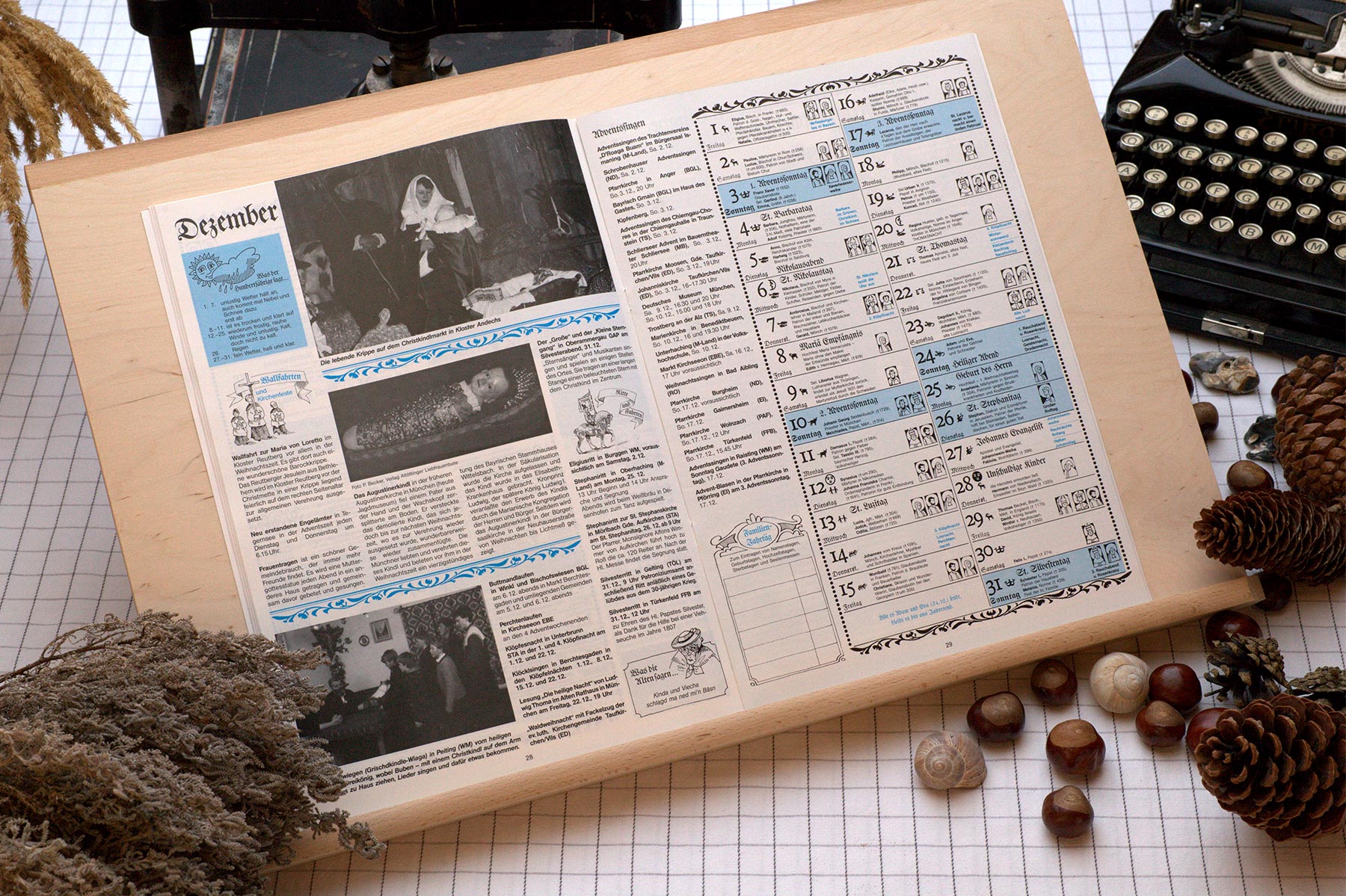 Der Oberbaierische Kalender 1989 Innenseite